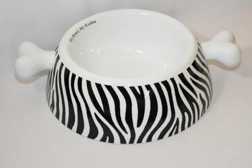 BELLOMANIA Hundefutternapf Zebra Keramik 1.75 Liter