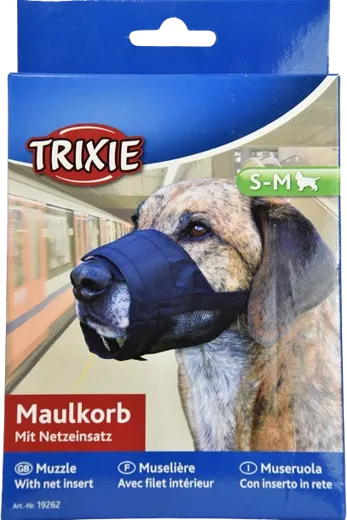 TRIXIE Maulkorb mit Netzeinsatz S-M