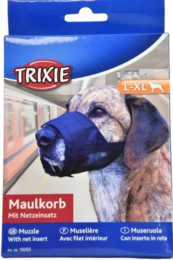 TRIXIE Maulkorb mit Netzeinsatz L-XL