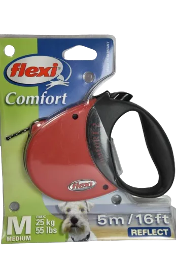 FLEXI Hundeleine Comfort M rot 5 m bis max. 25 kg