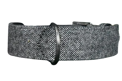 HUNTER Hundehalsband Textil Salt + Pepper 50 cm nickel