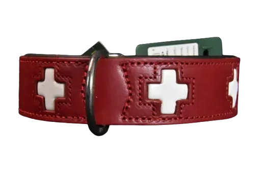 HUNTER Hundehalsband Swiss Nickel Nappa rot 42 cm