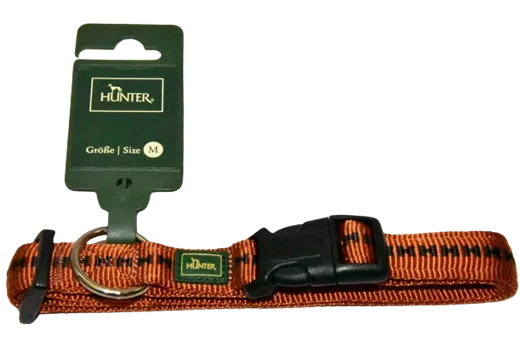 HUNTER Hundehalsband Nylon M bronce