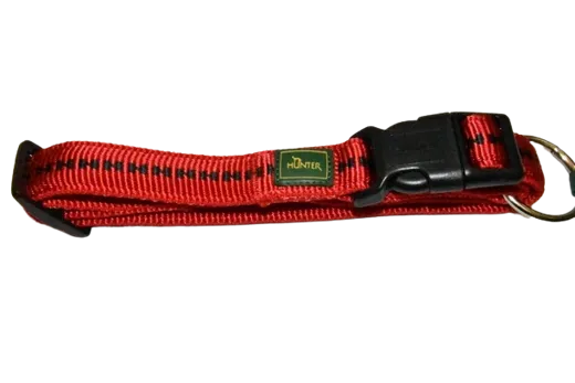 HUNTER Hundehalsband Nylon M rot