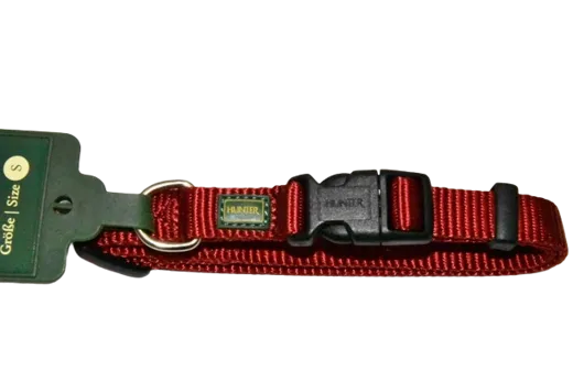 HUNTER  Hundehalsband Vario Basic Nylon S rot