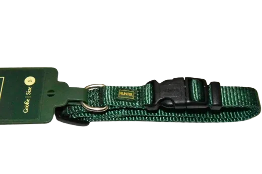 HUNTER  Hundehalsband Vario Basic Nylon S grün