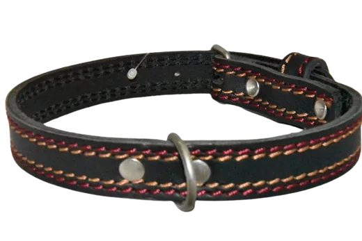 HUNTER  Hundehalsband Manhattan Naht rot 42 cm