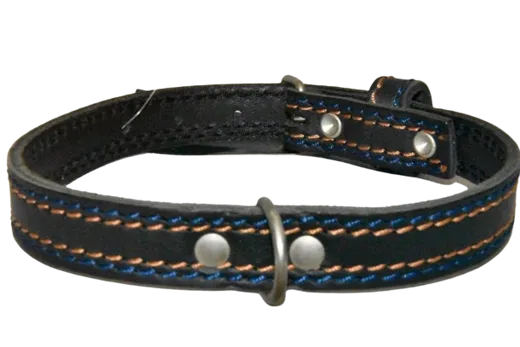 HUNTER  Hundehalsband Manhattan Naht blau 42 cm