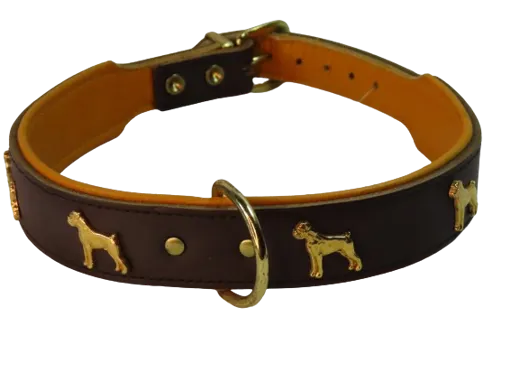 HUNTER Hundehalsband Boxer dunkelbraun 52 cm