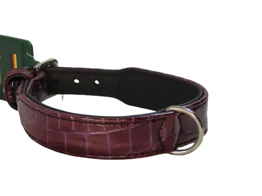 HUNTER Hundehalsband Kalbsleder violett 32 cm