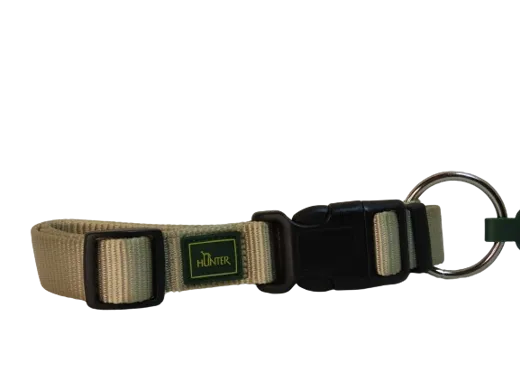 HUNTER Hundehalsband Vario plus M Nylon beige