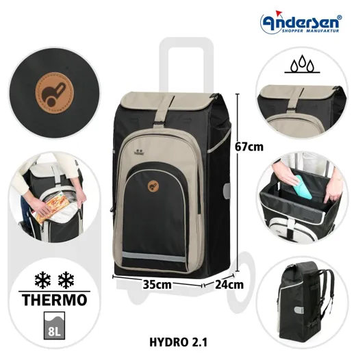 ANDERSEN Shopper Tasche HYDRO schwarz