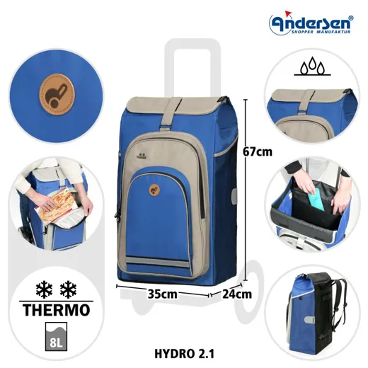 ANDERSEN Shopper Tasche HYDRO blau