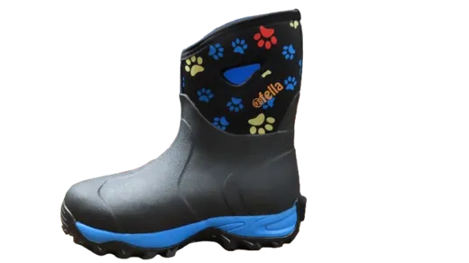 FELLA Damenstiefel Paw black Halbhoch 41 mit Crosssohle